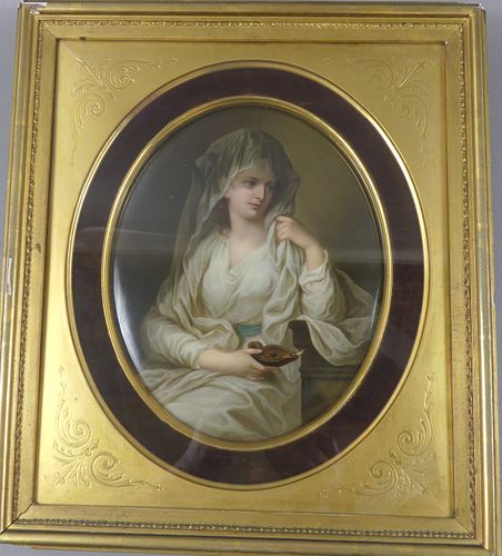 KPM PORCELAIN PLAQUE VESTAL VIRGIN 38353b