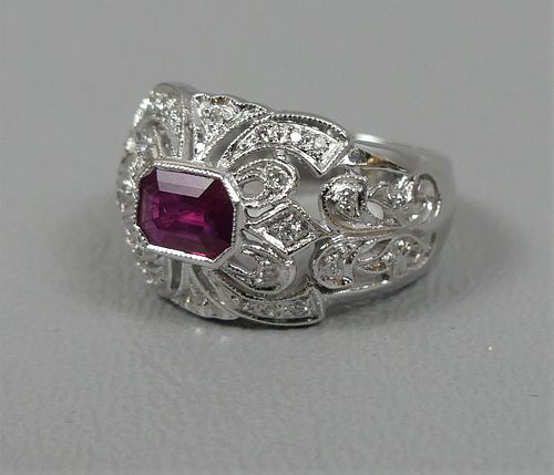 18K GOLD RUBY RINGLovely 18k 38354d