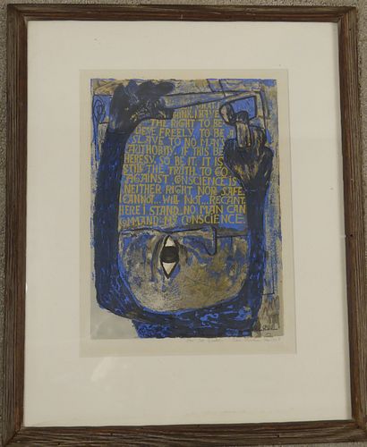 BEN SHAHN LITHOGRAPH 1956Original color