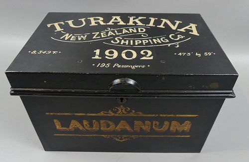 1902 SHIP MEDICAL BOX - LAUDANUMScarce