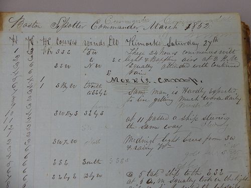 SHIP LOG BOOK 1852Antique ship s 3835bb