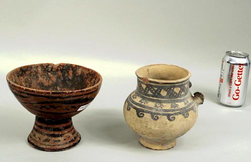 TWO PRE COLUMBIAN STYLE POTTERY 3835fa