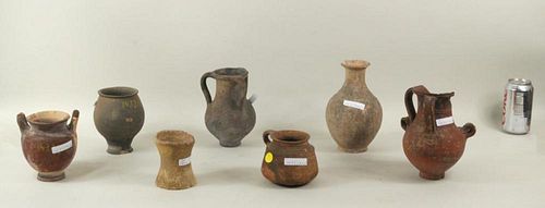 GROUP SEVEN EARLY ROMAN POTTERY