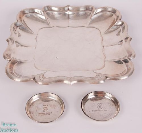 VINTAGE STERLING SILVER PLATTER 385dd4