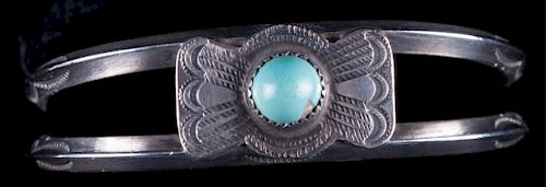 OLD PAWN NAVAJO STERLING CUFF BRACELETVintage 385dd8