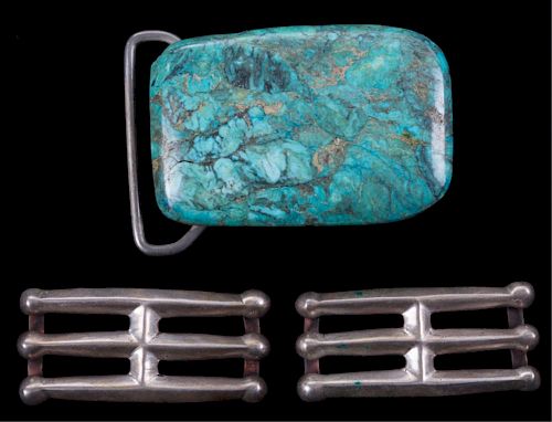 SOUTHWESTERN TURQUOISE BELT BUCKLE