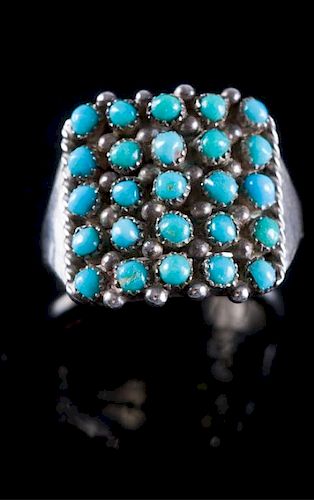 ZUNI STERLING & TURQUOISE SNAKE