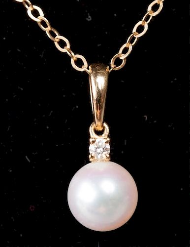 MIKIMOTO AKOYA CULTURED PEARL AND