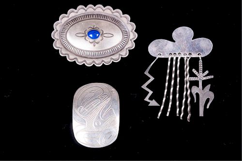 SOUTHWESTERN STERLING BROOCHES