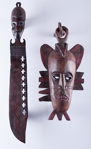 AFRICAN IRONWOOD CARVED CEREMONIAL 385e2d