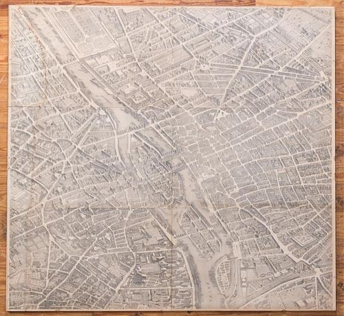 LOUIS BRETEZ PARIS 1739 MAP REPRODUCTIONMid 385e2e