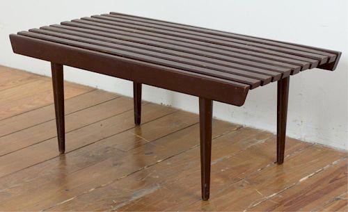 GEORGE NELSON STYLE WOOD SLAT BENCHGeorge