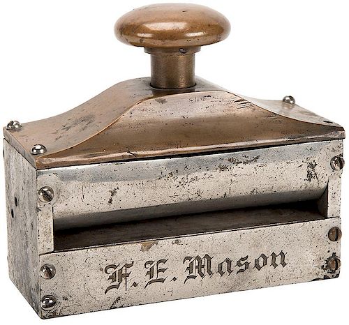 F E MASON BRASS STEEL CARD TRIMMER F E  385ec2