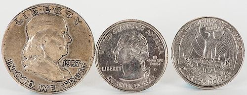 THREE DOUBLE-SIDED COINS.Three Double-Sided
