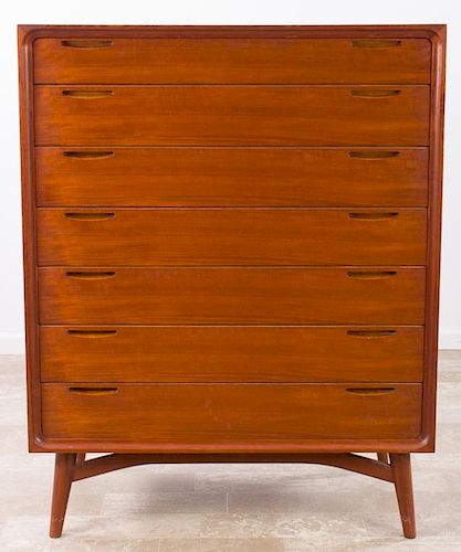 SEVEN DRAWER TALL DRESSERMid-Century