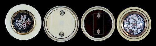 PAIR OF IVORY WHIST COUNTER BOXES 386037