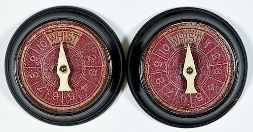 PAIR OF WHIST MARKERS WITH WOOD