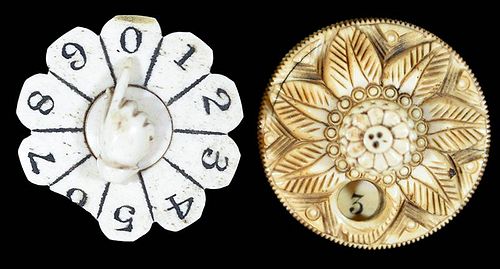 PAIR OF IVORY WHIST MARKERS Pair 386062