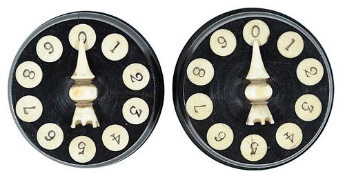 PAIR OF WHIST MARKERS WITH WOOD 386063
