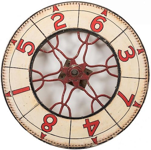 ANTIQUE CARNIVAL GAME WHEEL.Antique