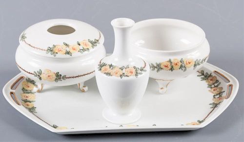 T 20TH C PORCELAIN DRESSER SETWhite 386116