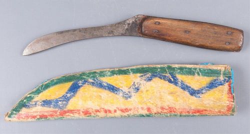 PLAINS INDIAN SKINNING KNIFE IN