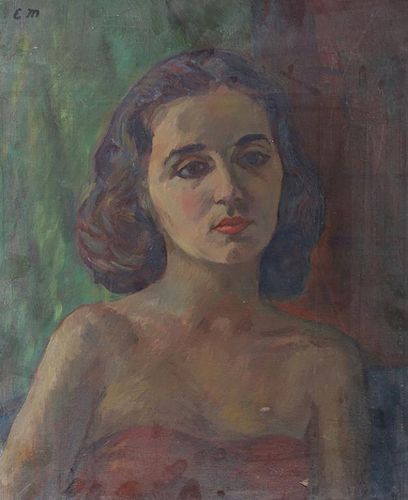 EVELYN METZGER PORTRAIT OIL ON