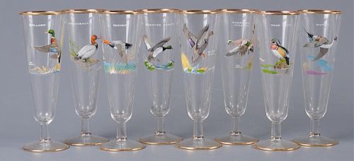 NED SMITH PILSNER GLASSES, EIGHT