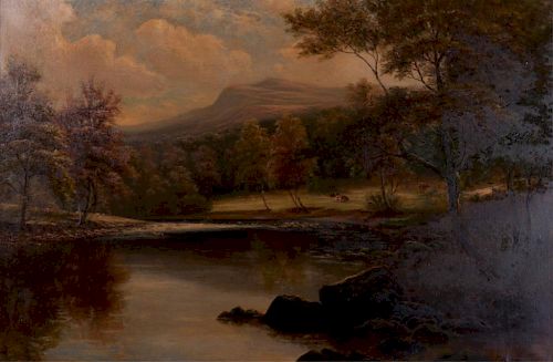 WILLIAM MELLOR OIL ON CANVAS LANDSCAPEWilliam 3861f0