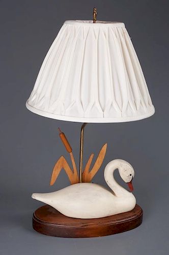 THE DECOY SHOP SWAN TABLE LAMPSwan