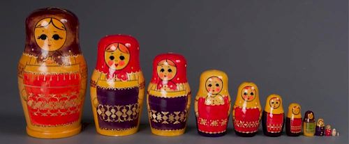 VINTAGE MATRYOSHKA RUSSIAN NESTING 3861f2