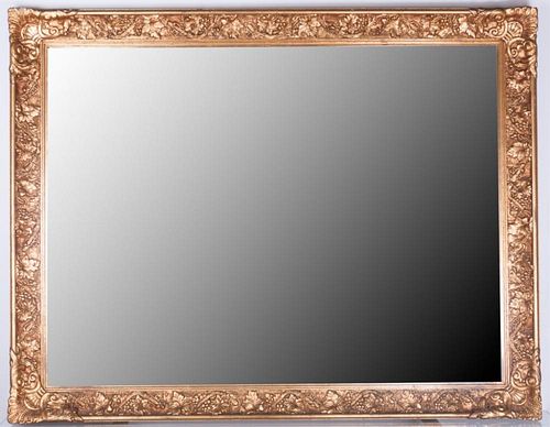 LARGE GILDED MIRROR W/ BEVELED