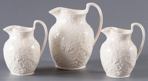 WEDGEWOOD GRAPEVINE PITCHERS THREE 38621e