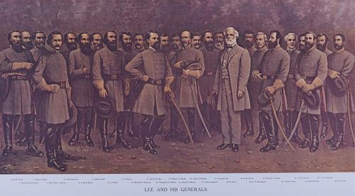 "LEE AND HIS GENERALS" FRAMED PRINTTitled