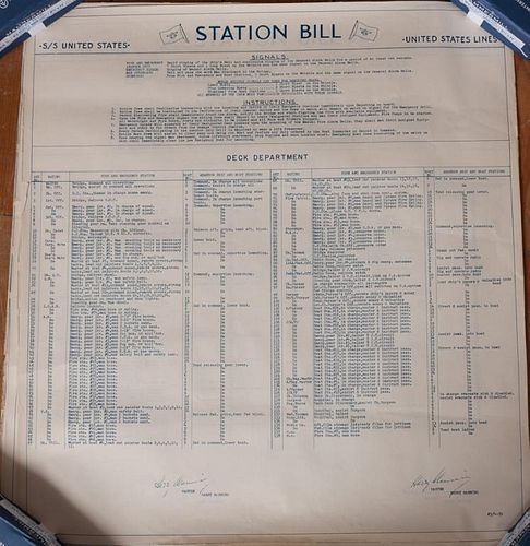 STATION BILLS & 1953 US MAPIncludes