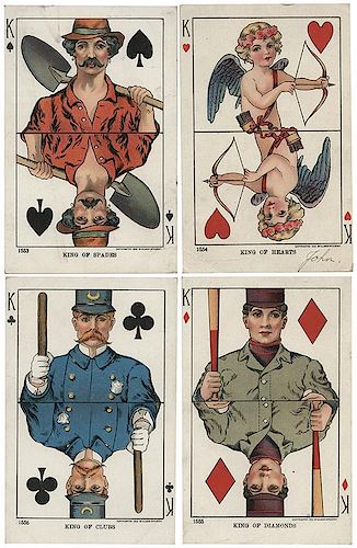 SET OF EIGHT AMERICAN PLAYING CARD 3864aa