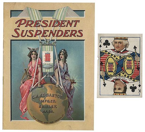 THREE PRESIDENT SUSPENDERS ADVERTISING 3864c5