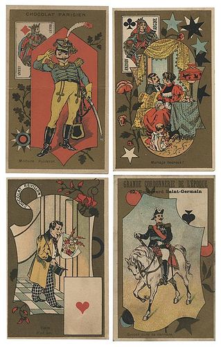LOT OF 12 FRENCH TRADE CARDS WITH