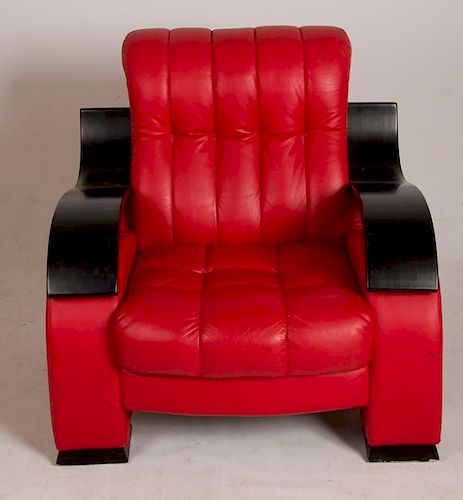 MODERN DESIGN RED LEATHER ARMCHAIRRed 3864d8