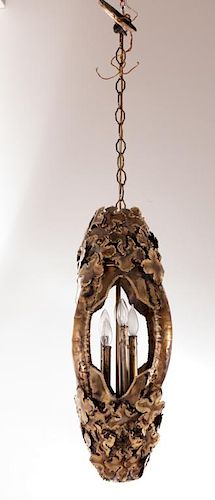 TOM GREENE BRUTALIST CHANDELIERBurnished 386520