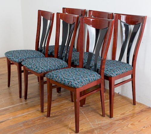 PIETRO COSTANTINI MAHOGANY CHAIRS,