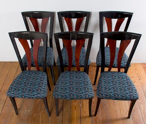 PIETRO COSTANTINI MAHOGANY CHAIRS,