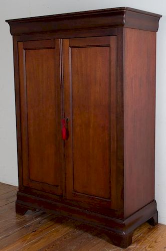 ARMOIRE W/ CHERRY FINISHTwo door armoire