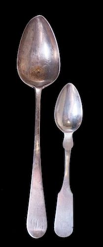 AMERICAN COIN SILVER SPOON PAIR  38666d