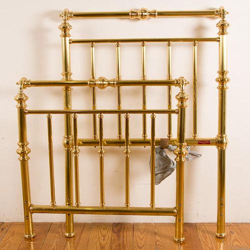 CHARLES P RODGERS TWIN BRASS BEDLabeled 3866d1