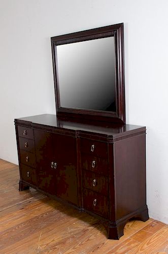 MAHOGANY DRESSER W/ MIRRORMahogany finished