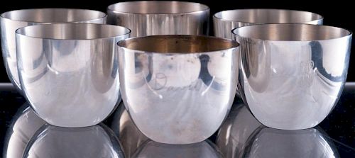 STERLING & PEWTER JEFFERSON CUPS,