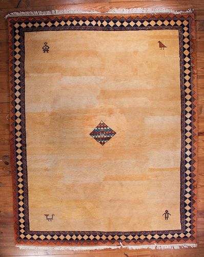 INDO-GABBEH 8'3" X 10'3" WOOL RUGCamel