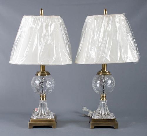DALE TIFFANY CRYSTAL LAMPS, PAIRBoth