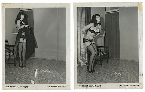 GROUP OF FOUR BETTIE PAGE BLACK-AND-WHITE